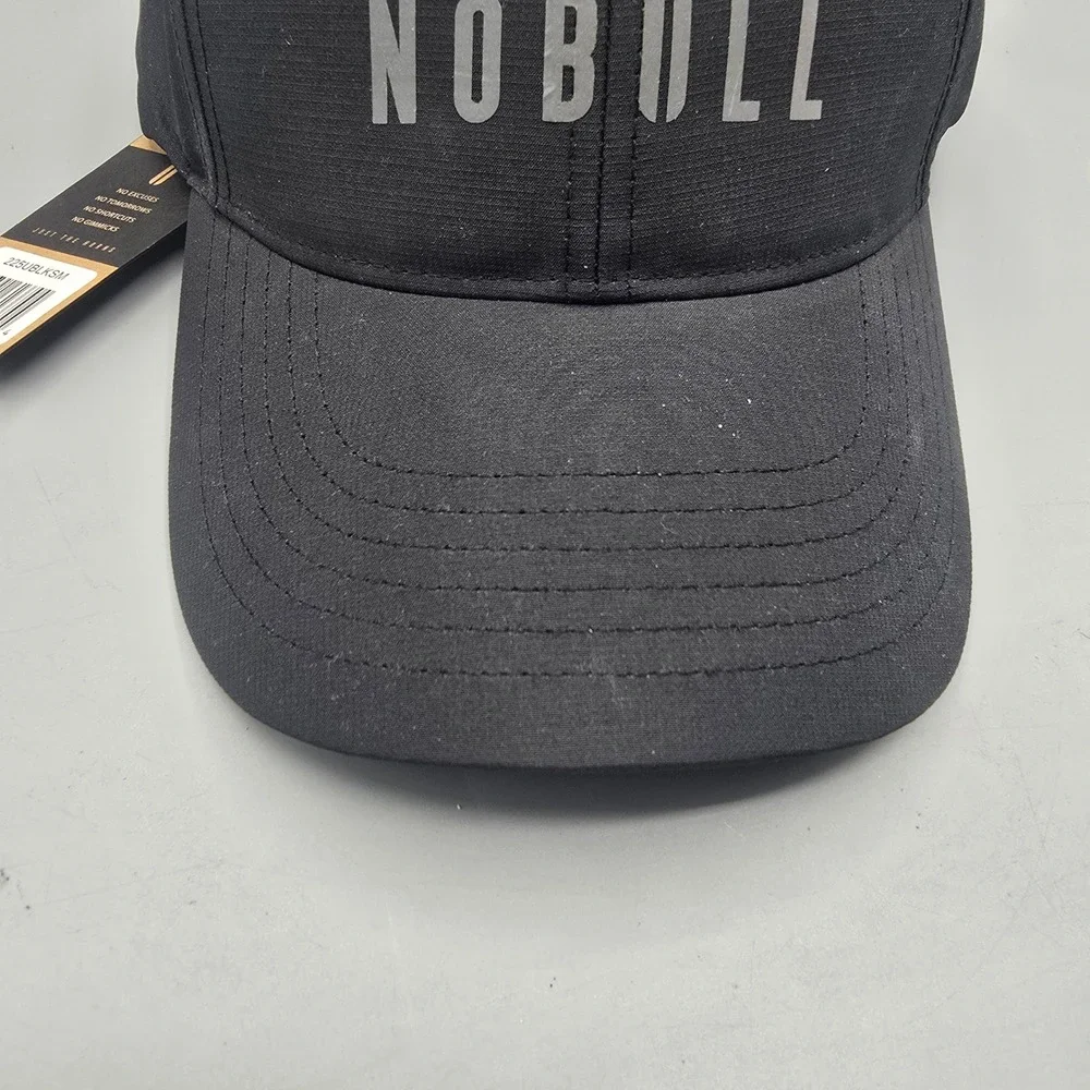 NOBULL Adjustable Performance Hat Black Reflective Logo Cap 225UBLKSM S/M